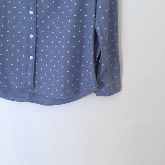 J. Crew Chambray Polka Dot Boy Shirt - Picture 4 of 7